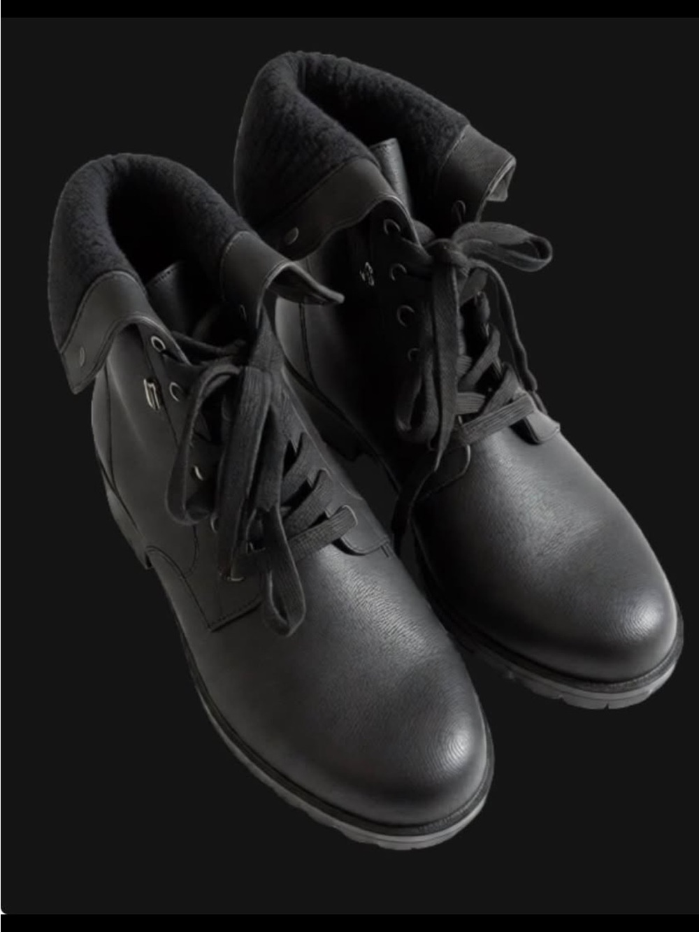 Women's Black Lace-Up Ankle Boots They are from Pennington size 7 so fit large.
